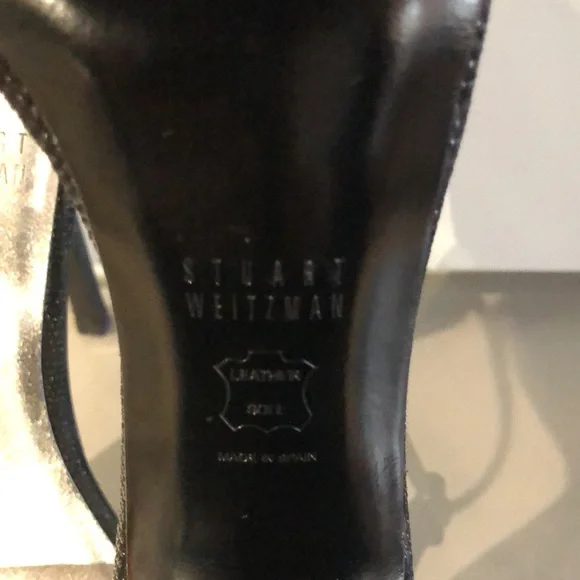 Stuart Weitzman Nudist Black Goosebump Napa Sandals - Picture 7 of 13